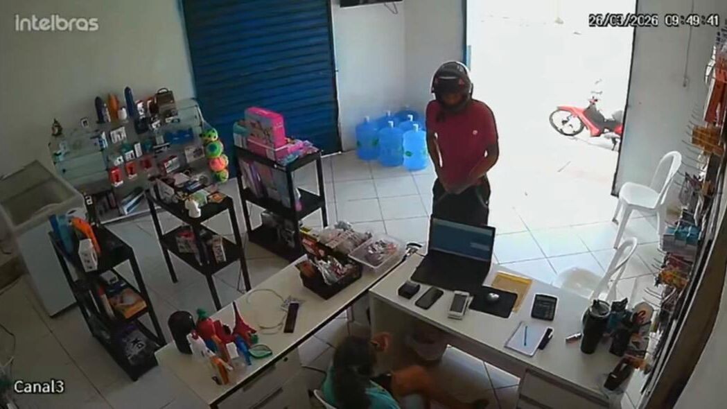 Assalto em comércio de Tianguá é flagrado por câmaras de segurança