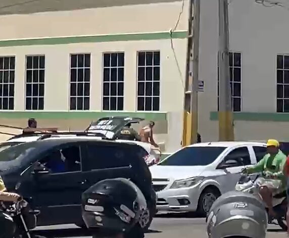 PM prende suspeito de pichação em Jaguaruana e reforça segurança