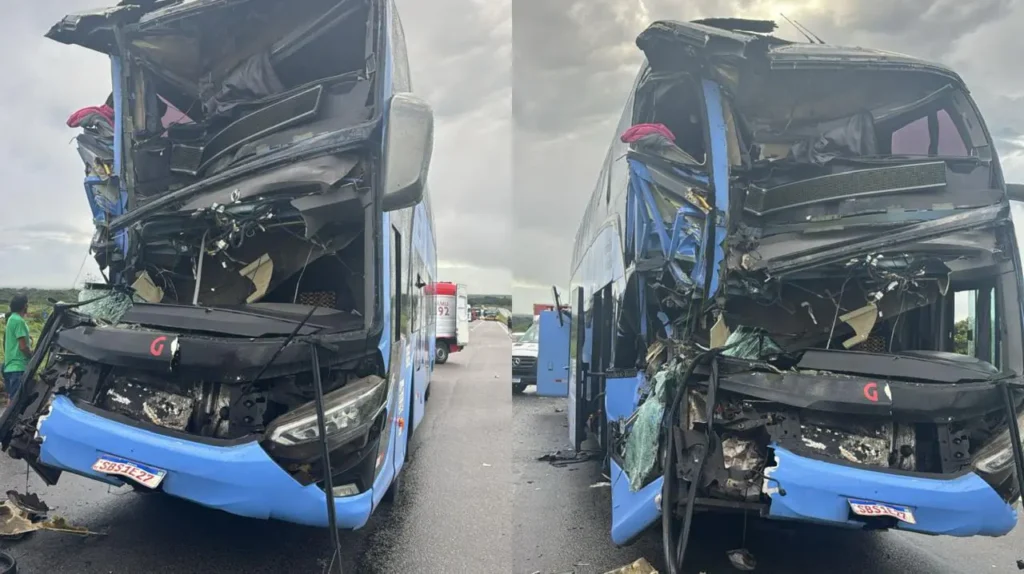 Ônibus da Guanabara colide com caminhão e resulta em feridos
