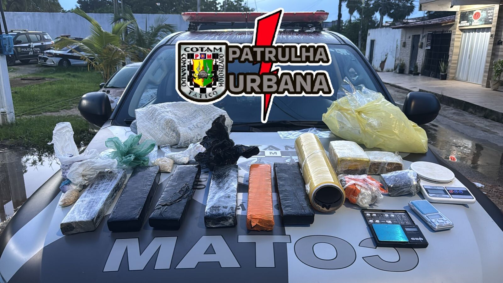 Cotam apreende mais de 7 kg de drogas em Bonsucesso