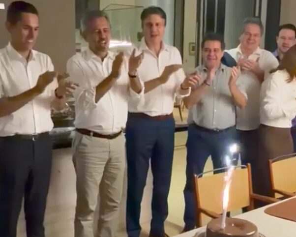 Elmano, Camilo e Leitão celebram o aniversário de Domingos Neto