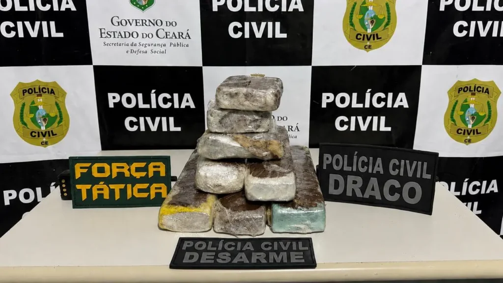Mulher é presa transportando quase 7kg de drogas para o Ceará
