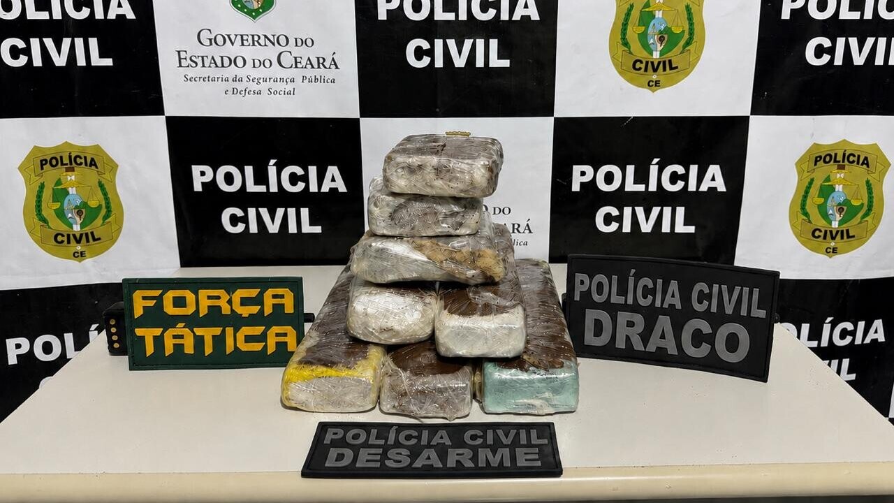 Mulher é presa transportando quase 7kg de drogas para o Ceará