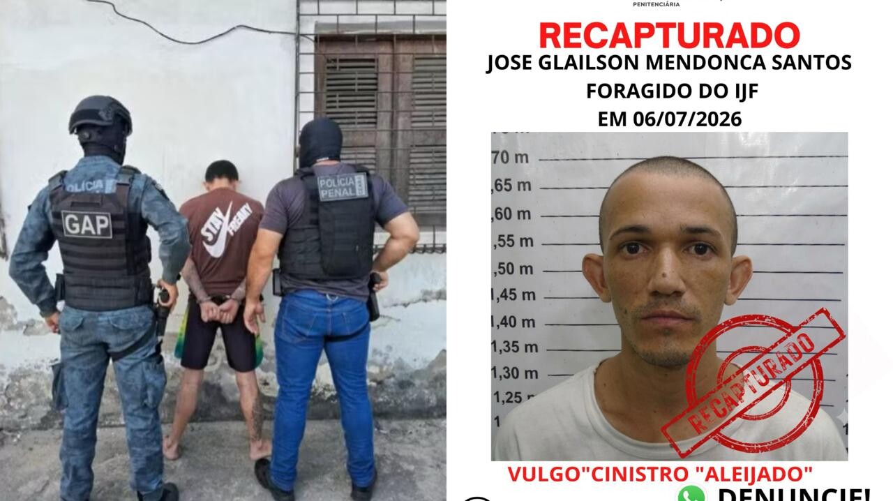 Detento que fugiu de hospital usando lençóis é recapturado com sucesso
