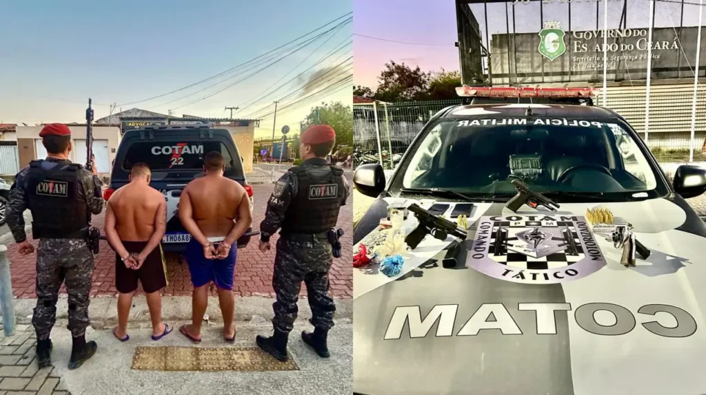 Dois homens são presos com armas e drogas no Curió